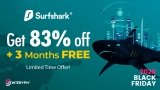 Surfshark Black Friday: Réduction 83%+3 mois gratuits