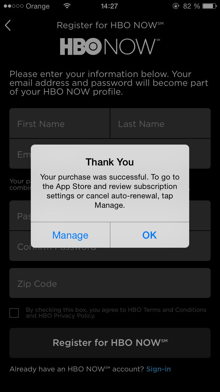 hbo now password change