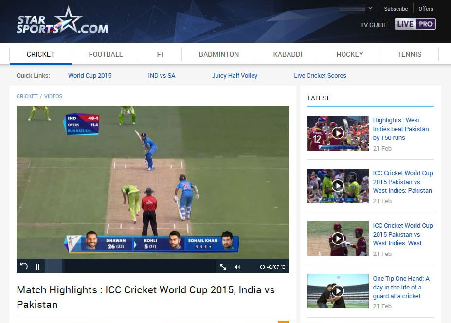 Watch Cricket Star Sports Live free