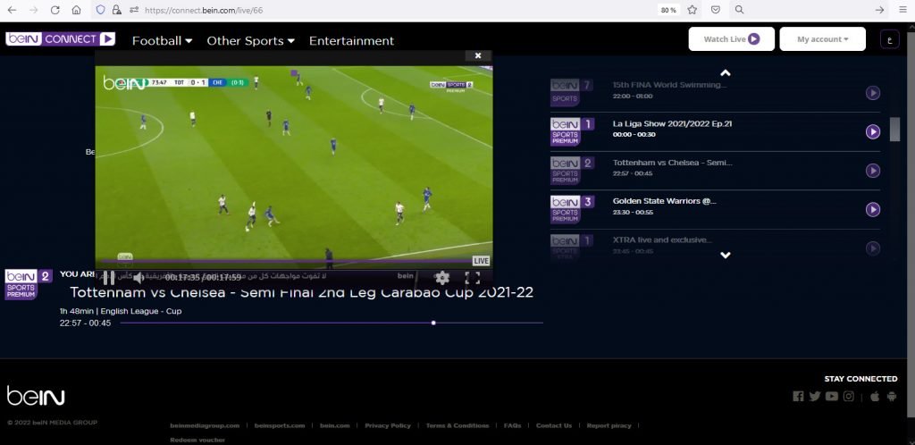 watch bein sports in uk - premium beIN channel working VPN