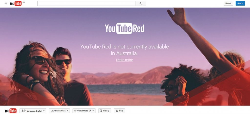 Youtube Red in Australia