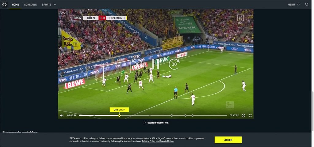 Watch DAZN outside germany