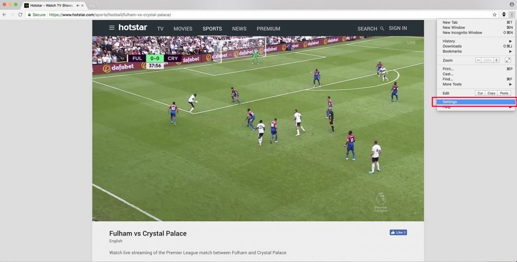 watch premier league online for free on hotstar outside india