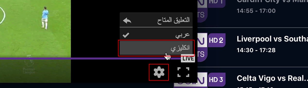 bein Sports in uk not available in uk - english audio
