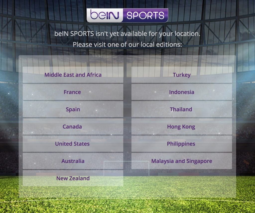 bein Sports in uk not available in your location - http forbidden Error