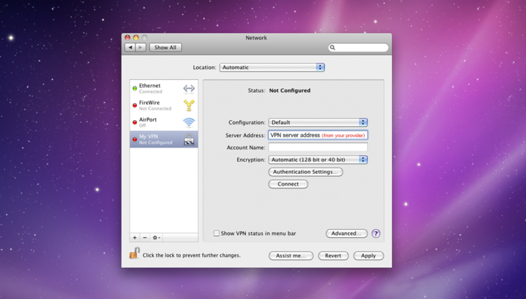 rackspace vpn client mac os