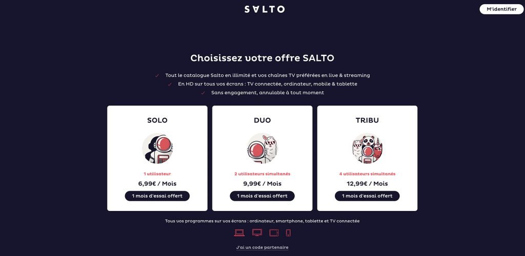 Accéder SALTO hors de France - Plan et prix de Salto