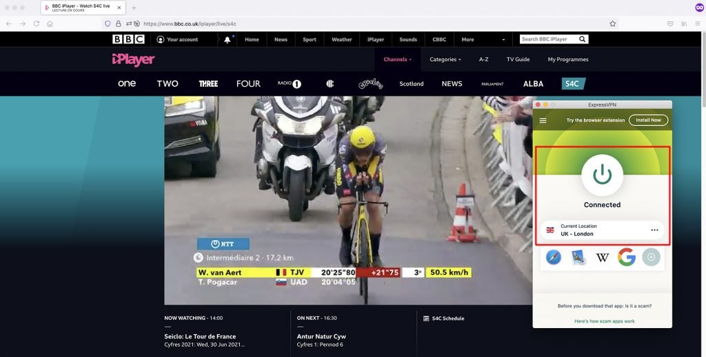 Watch BBC S4C outside UK