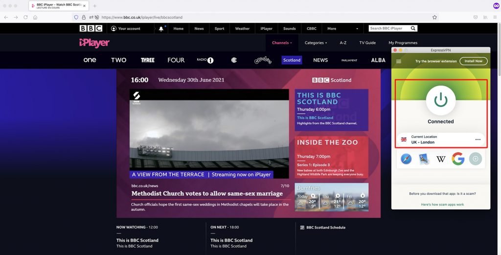 Watch BBC channels outside UK - BBC Scotland abroad