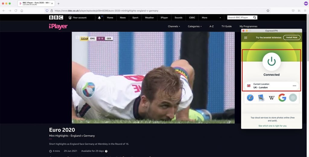 Watch BBC Sports - Euro 2020 abroad with VPN