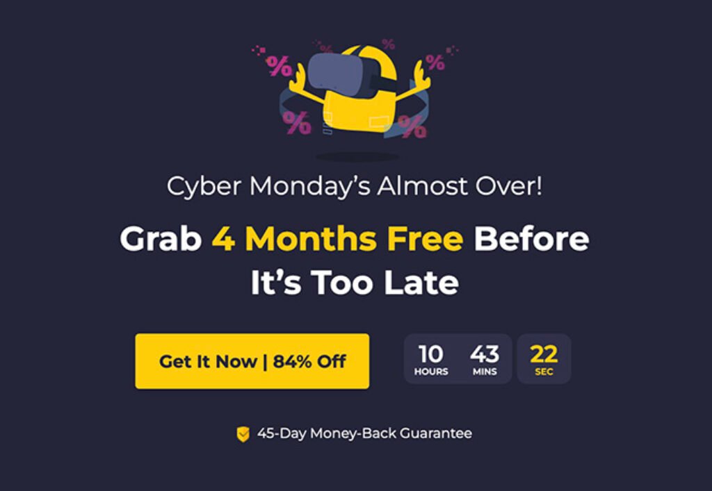 Cyber Monday at CyberGhost VPN 2022 - 4 months Free
