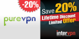 20% Lifetime Discount from PureVPN (Limited offer)