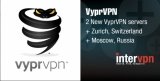 2 New VyprVPN Servers in Switzerland and Russia
